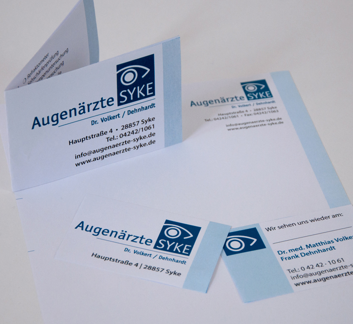 Corporate Identity / Corporate Design Muster Geschäftsausstattung Augenärzte Syke / Bruchhausen-Vilsen