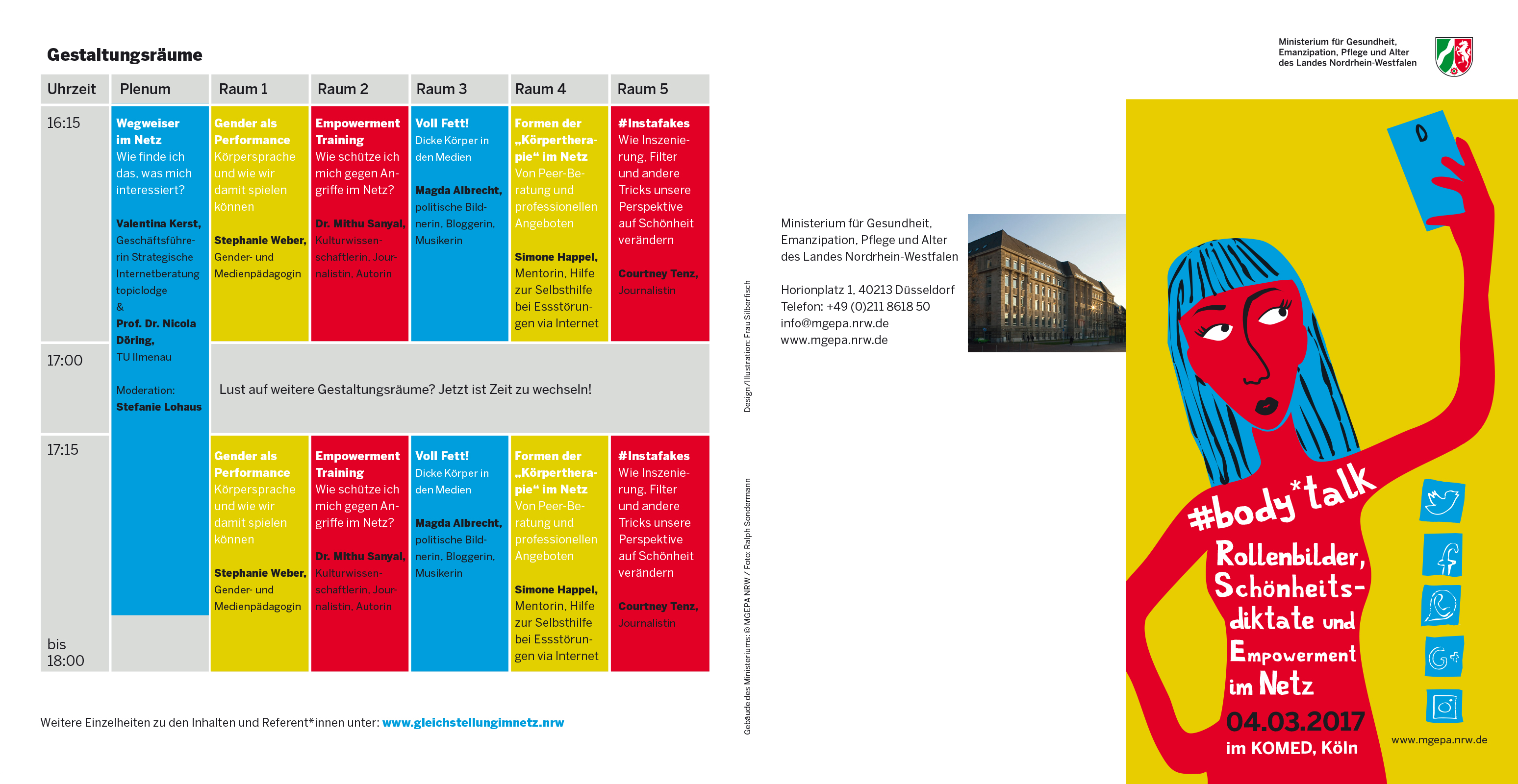 Flyer: Ministerium für Gesundheit, Emanzipation, Pflege und Alter des Landes NRW